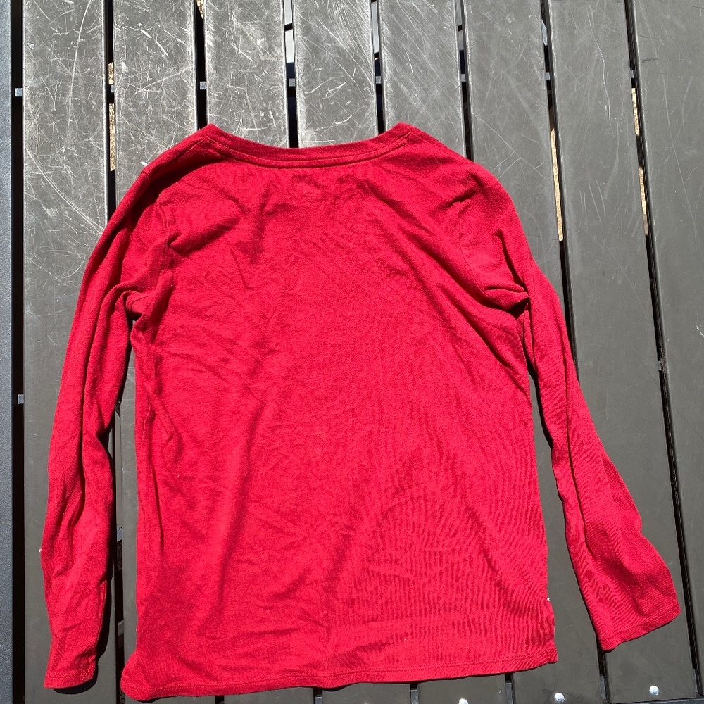 Sequin Starred Red Shirt